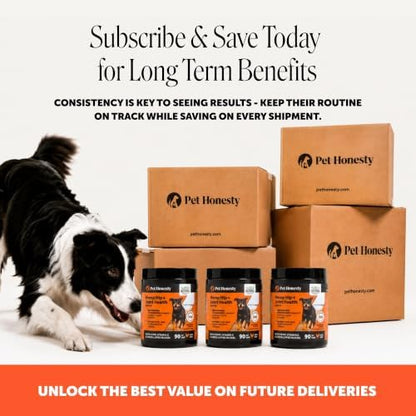 Pet Honesty Vet Recommended Hip and Joint Supplement for Dogs, 90 Count