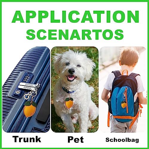 BORKUANA PU Leather Keychain Holder Protective Case Compatible with AirTag
