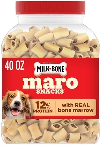 Milk-Bone MaroSnacks Peanut Butter Flavor Dog Treats, 40 oz Canister