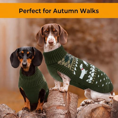 Lelepet Mini Dachshund Sweater Turtleneck Dog Sweaters for Small Dogs XS-XL