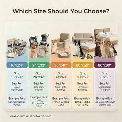PJYuCien Lightweight and Portable Soft Dog Blanket, 50"x60", Beige