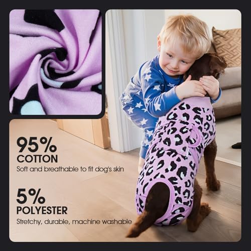 FUAMEY Dog Recovery Suit, Soft Surgical Suit for Dogs Onesie for Surgery
