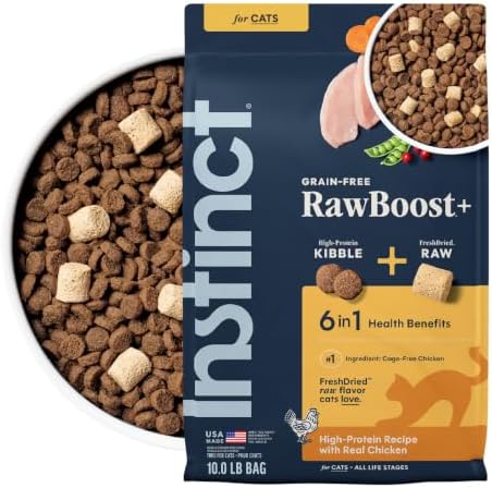 Instinct RawBoost, Dry Cat Food + Freeze Dried, Real Chicken, 10 lb Bag