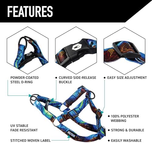 Wolfgang Venture Dog Harness Starrywolf Print Large