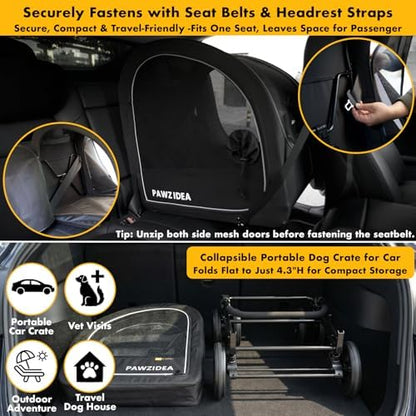 PAWZIDEA 3-in-1 Large Dog Stroller with Detachable Carrier, 45% Extra Tall