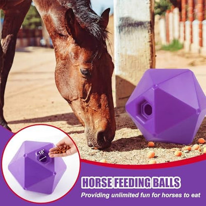 Seenelling 1 Pack Horse Treat Ball, 9" Feeder Toy for Horses, Purple