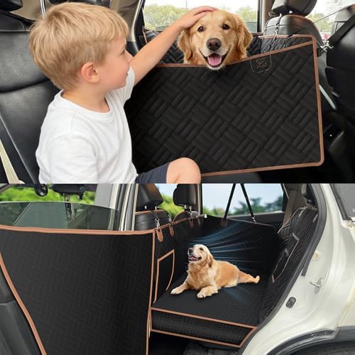 Convertible Dog Car Seat Cover for Back Seat Hard Bottom 400lb Waterproof
