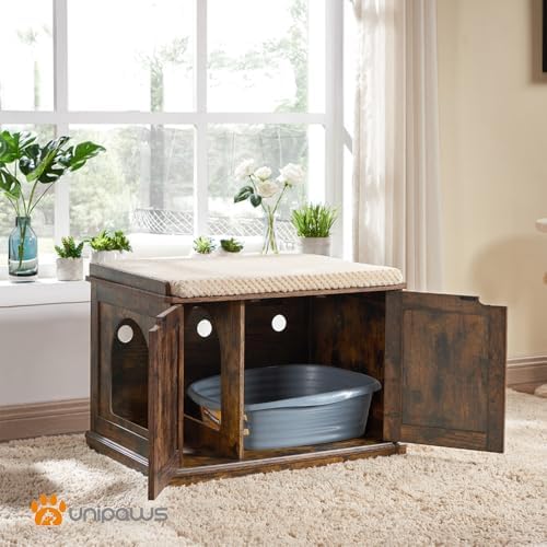 unipaws Cat Bed for Kitty or Small Dogs, Pet Bed with Removable Cover