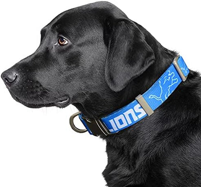 Littlearth NFL Detroit Lions Pet Premium Collar, Team Color, Small