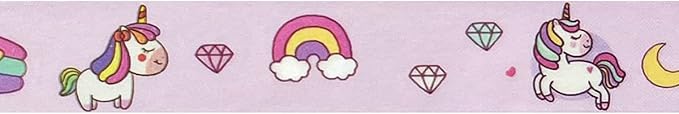 allydrew Washi Masking Tape, 15mm x 5M, Unicorns & Rainbows