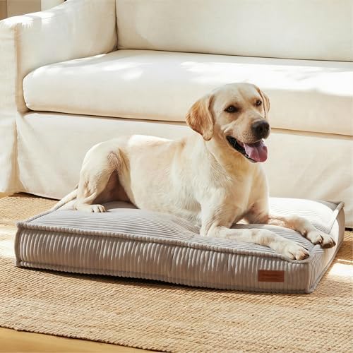 FUKUMARU 5.5-Inch Thick Dog Bed Mat, Cozy Flat Dog Kennel Bed for Crate