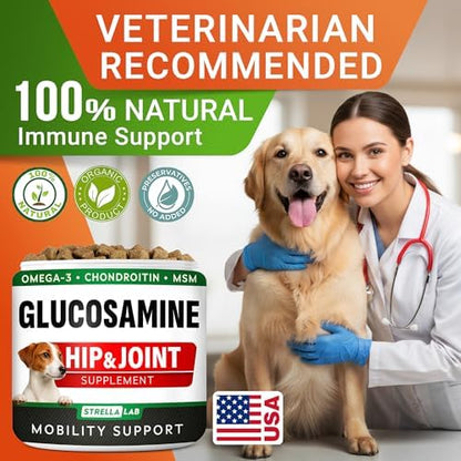 Advanced Glucosamine for Dogs, Chondroitin & MSM Hip Joint Supplement Chews