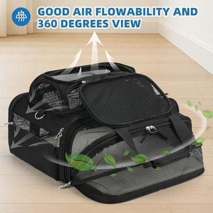 pidipiti 18x14x8 Soft-Sided pet Carrier,for 1 Extra-Small Dog/Medium cat