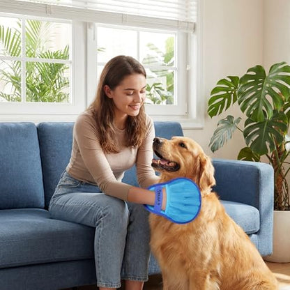 Pet Hair Removal Glove Cat & Dog, Electrostatic Reusable Hair Remover Tool
