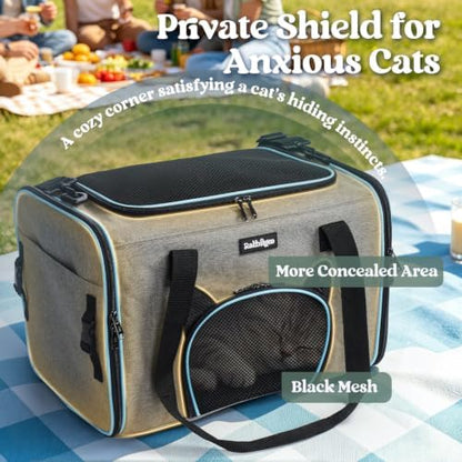 rabbitgoo Cat Carrier Soft with Safety Buckles, Sturdy Comfortable Pet Bag