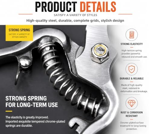Goat Hoof Trimmers and Farrier Shears – Versatile Hoof, Wire, and Pipe Cutting Tool for Livestock – Silver (2pack)