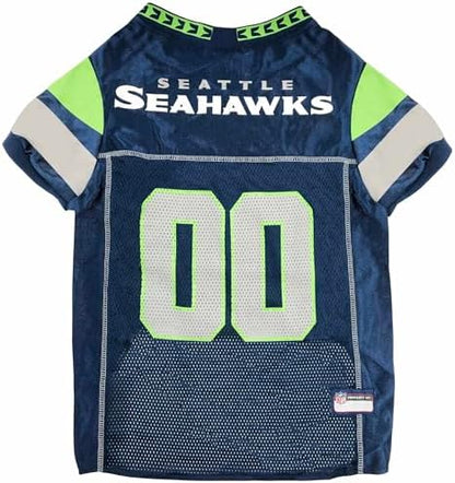 Pets First NFL Seattle Seahawks Dog Jersey, Size Small, Football Shirt Costume for Pet, Dog Sports T-Shirt, NFL Team Clothing for Cats, Licensed Pet Apparel Available in 7 Sizes and 32 Teams