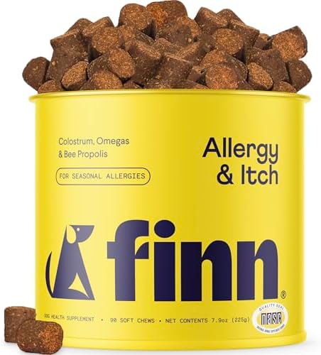 Finn Allergy & Itch Soft Chews for Dogs - Colostrum & Bee Propolis - 90 Ct