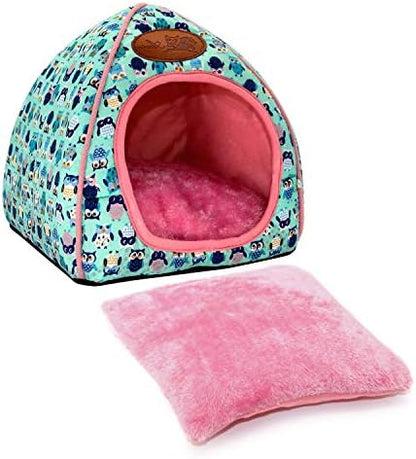 Guinea Pig Bed Hideout, Washable Hamster Cave for Small Animals