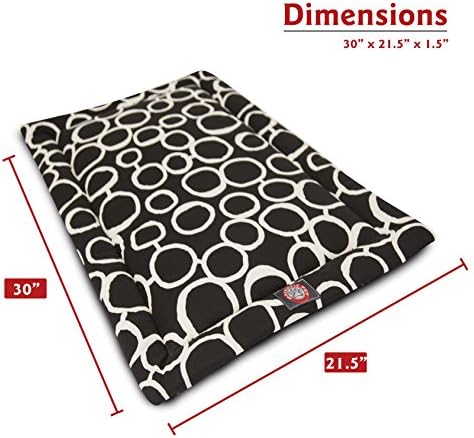 30" Fusion Black Crate Dog Bed Mat By Majestic Pet Products