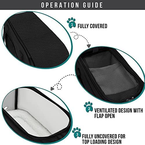 PetAmi Small Dog Purse Carrier with Pockets, Airline Approved, Black