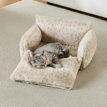 Hollypet Cat Bed Small Dog Orthopedic Couch Beds for Pets up to 13 lbs