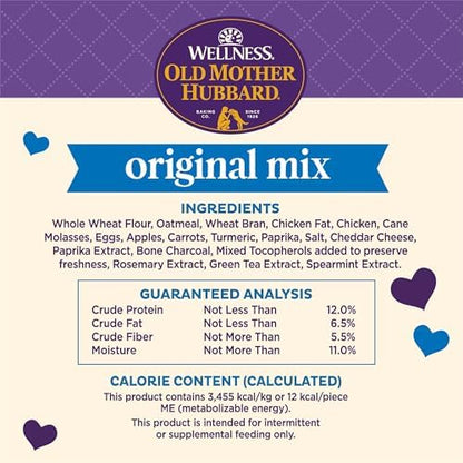Old Mother Hubbard Wellness Classic Original Mix Dog Biscuits, Natural Training Treats, 4 Flavors, Mini Size, 20 oz Bag (Pack of 2)