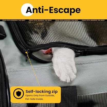 Conlun Soft-Sided Cat Carrier for Small-Medium Cats, Puppies up to 15 Lb, Airline Approved