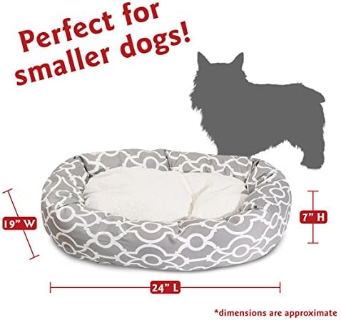 Majestic Pet 24" Athens Gray Sherpa Bagel Bed