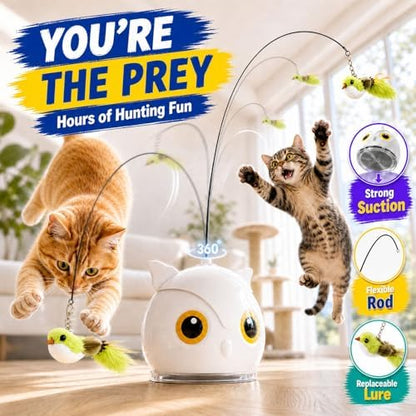 CATPICK Interactive Cat Toy for Indoor Cats, Automatic Flying Bird Toy
