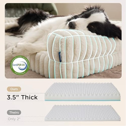 Bedsure ComfyFleece™ Memory Foam Orthopedic XL Plus Dog Bed 48"