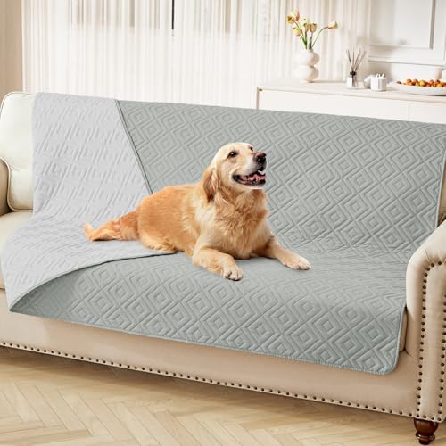 hyha Waterproof Reversible Dog Blanket, Pet Blanket for Sofa Couch