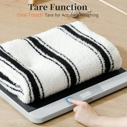 YAUYIK Digital Pet Scale, Baby Scale with Non-Slip Mat, Up to 40kg, Grey