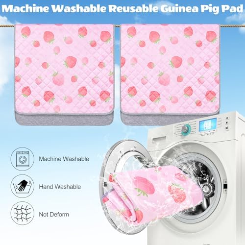Unicorn Catcher 2 Pack Washable Guinea Pig Cage Liner, Waterproof Bedding