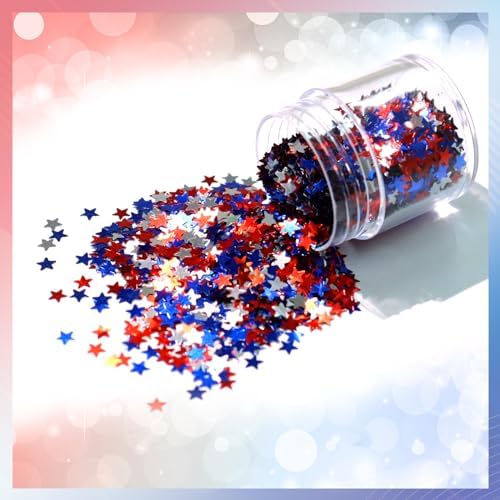 Laza 2g Stars Glitter for Independence Day Five-Pointed Star Sequins