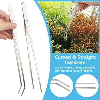 Fish Tank Cleaning Tools, 6 pcs Aquarium Cleaning Tools, Feeder Tools Kit, Aquarium Plants Cleaner, Algae Scraper for Glass Aquariums