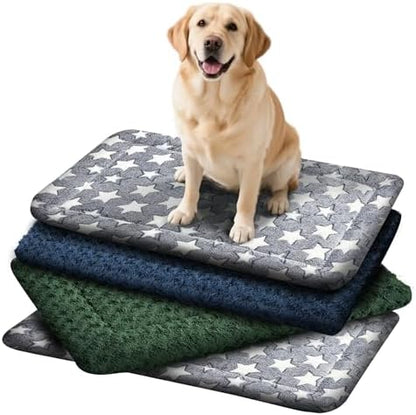4 Pcs Dog Crate Pad Washable Cat Dog Pet Bed Medium Mat 36 inch Color Blend