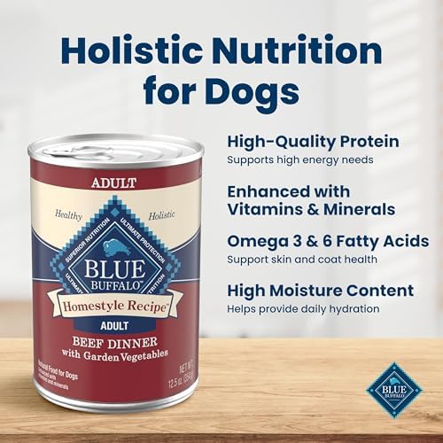 Blue Buffalo Homestyle Recipe Beef Adult Wet Dog Food, 12.5 oz, 3 ct