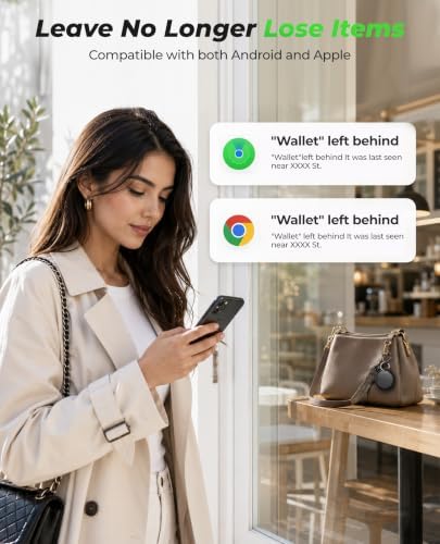2026 Air Tags Tracker Tag for Android & iOS - Bluetooth Tracker with IP68 Waterproof, 100dB Alarm, Replaceable Battery, GPS Tracker Smart Tag for Luggage Keys Wallet Pets Kids, Airtag 1 Pack
