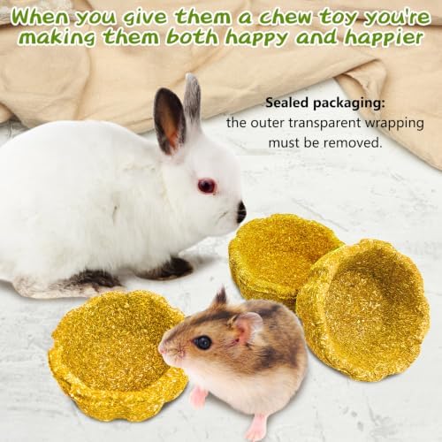 6 Pack Rabbit Chew Toys for Teeth Natural Guinea Pig Toys