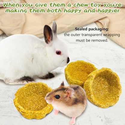 6 Pack Rabbit Chew Toys for Teeth Natural Guinea Pig Toys