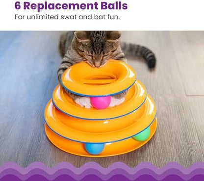 Catstages Replacement Balls for Cat Track Toys, Multicolored, 1.6", 6-Pack