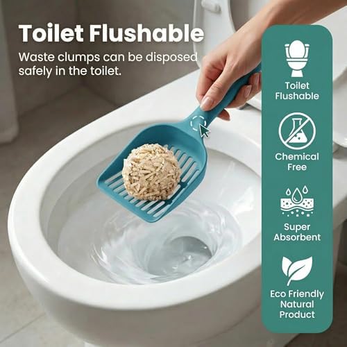 Tofu Cat Litter, Flushable Cat Litter, Low Tracking, Clumping, 18lb