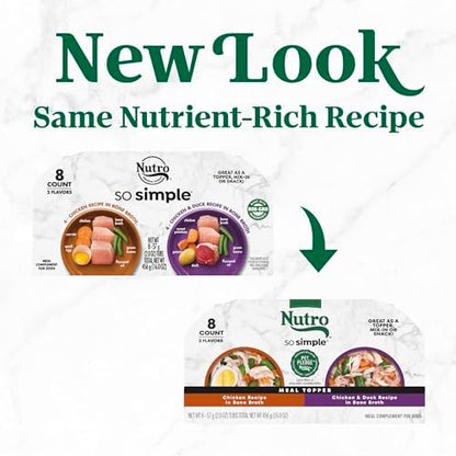 Nutro So Simple Wet Dog Food Topper, Chicken & Duck Pack, 2 oz, 8 Count