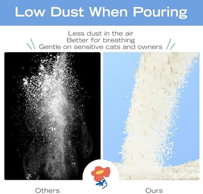 XuCuiHua Tofu Mix Cat Litter, Plant-Based, Strong Clumping Litter, Odor Control, Easy Scooping, Clumps Lift Cleanly, Low Dust, Corn & Cassava Litter, 5.5 LB x 3 Bags