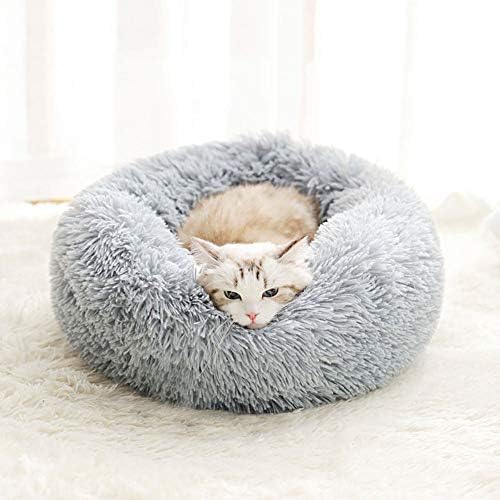 Dog Bed for Small Dogs & Cats, 24 Inch Medium Fluffy Washable Donut Bed