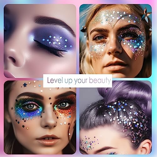Laza 10g Stars Glitter Confetti Shiny Five-Angle Star False Nail Sequins