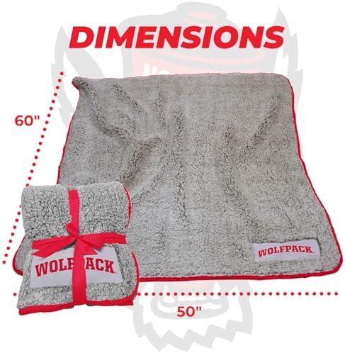 Logo Brands Officially Licensed NCAA Unisex Frosty Fleece Blanket, One Size, Team Color