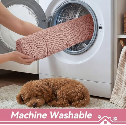 Bcoimo Super Absorbent Dog Door Mat, 30"*20" Anti Slip Mat for Muddy Paws