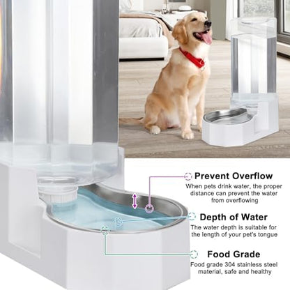 Sfozstra 9L Large Dog Water Dispenser: Gravity Design for Multiple Pets